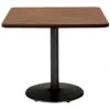 Kfi 36" Square Pedestal Table With River Cherry Top, Round Black Base -Home Furnishing Store 953716 WebOnly Lg
