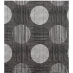 Martex Rx Bedspread King 120x118 Throw Style Circles And Stripes Black And Grey